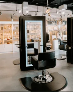 Stunning hair salon a busy shopping center