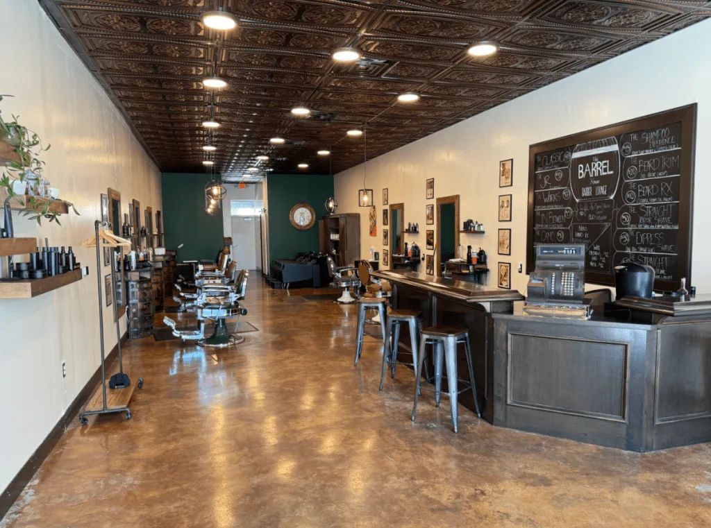 Popular River Market area barber shop
