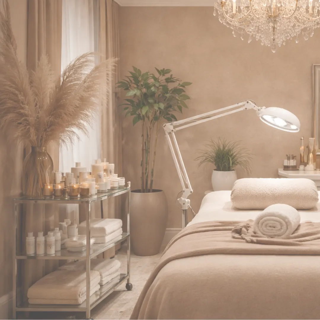 A beautiful, built-out esthetics spa